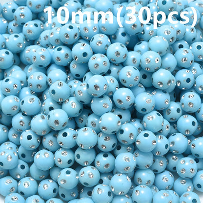 Mixed Acrylic Round Spacer Beads
