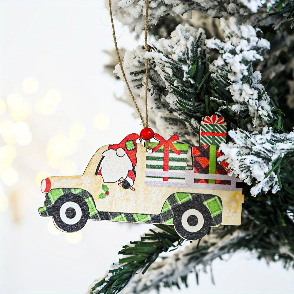 Wooden Merry Christmas Decorative Pendant