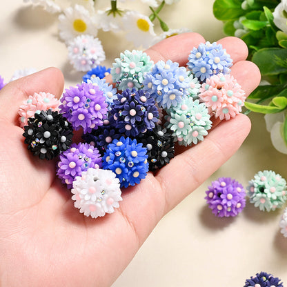 20 mm Resin Flower Beads