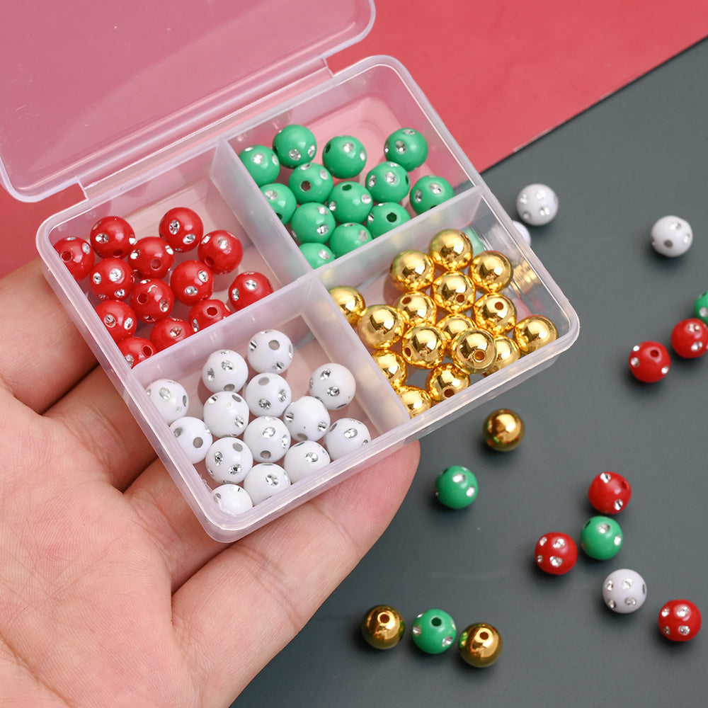 Red Green White Holiday Jewelry Making Bead Kit