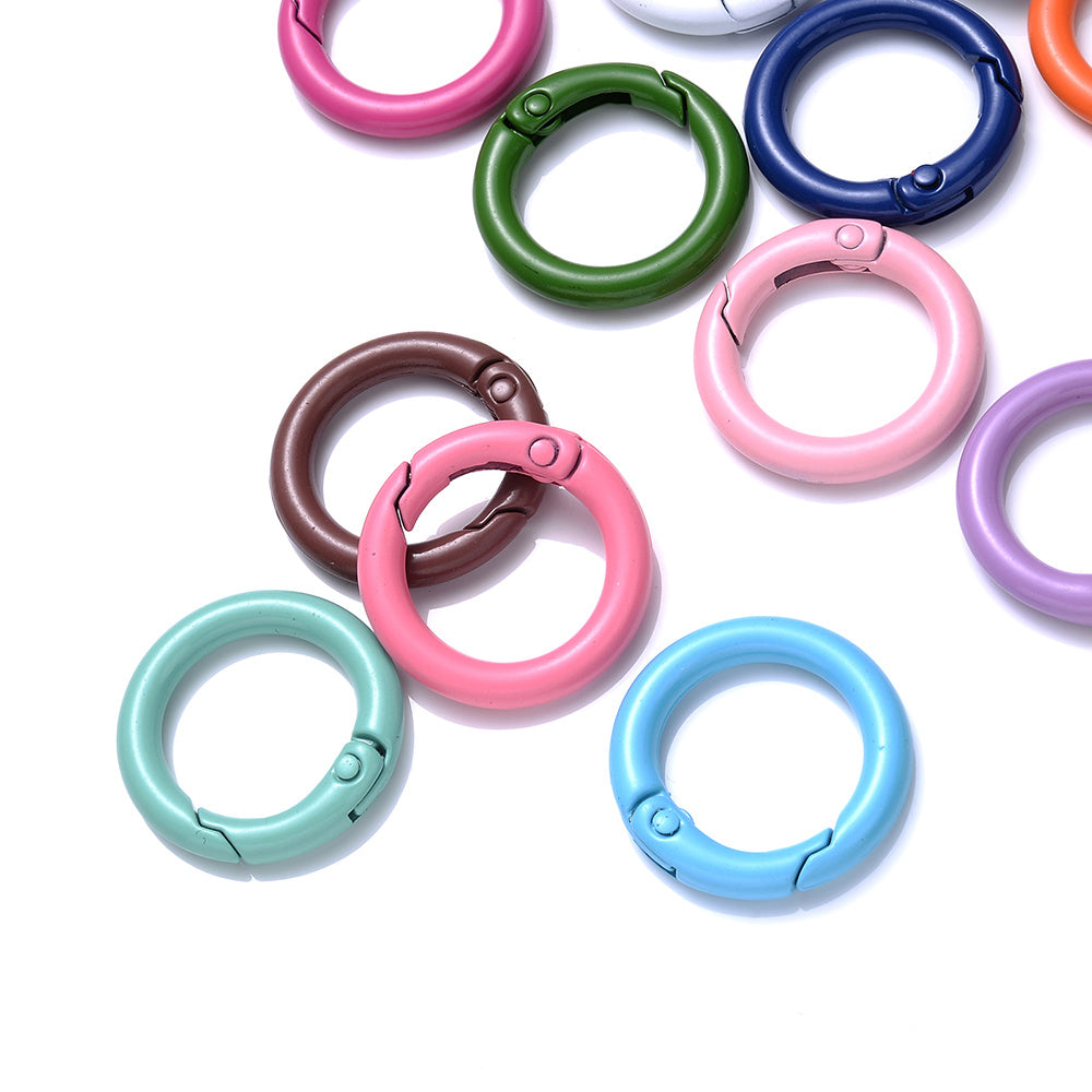 20PCS 25mm Colorful O-Shape Spring Keychain Set