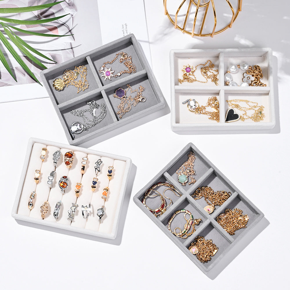 Elegant Velvet Jewelry Display Trays