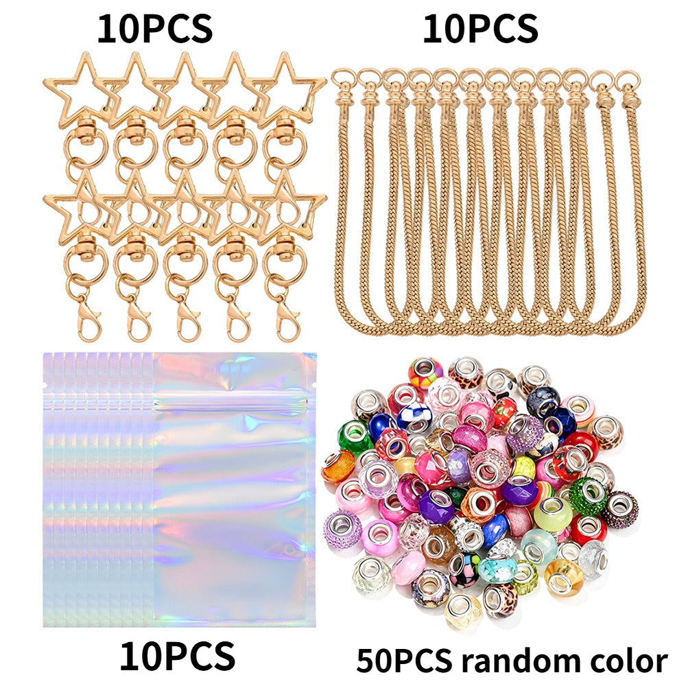 Star Beadable Keychain Set