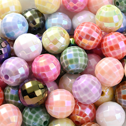 UV Faceted Round Acrylic Beads