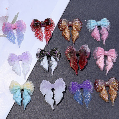 Glow Gradient Bow Resin Patches