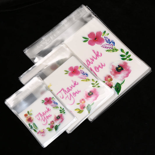 Five-Color Flower Print OPP Ziplock Bags