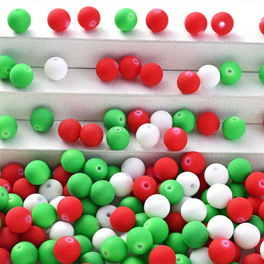 Christmas Round Acrylic Beads