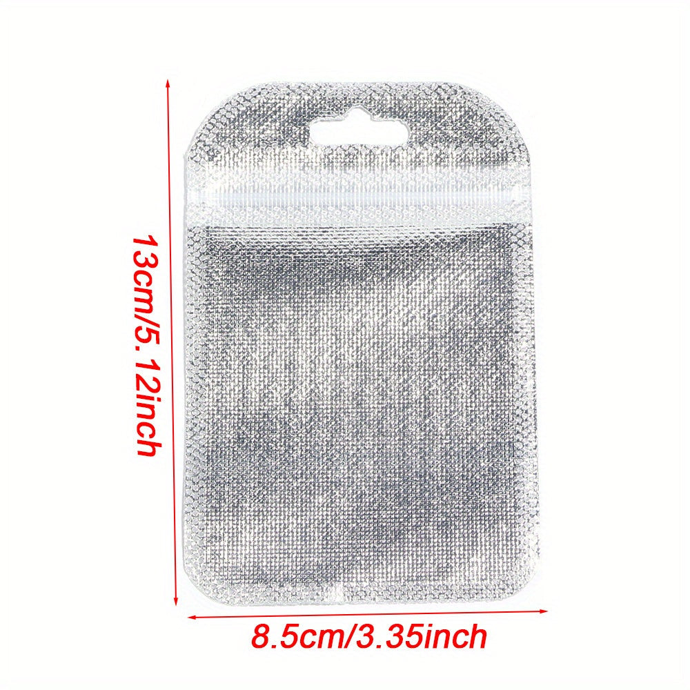 8.5x13 cm Silver Ziplock Jewelry Storage Bags