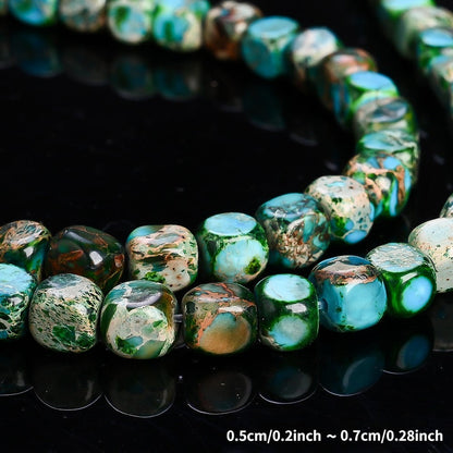 Dark Green Natural Stone Beads