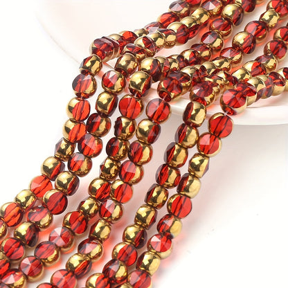 49PCS 6mm 16-Sided Faceted Glass Bead Set