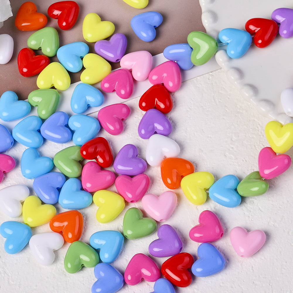 Pink Love Acrylic Beads