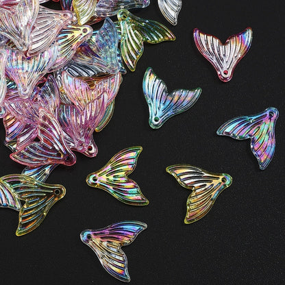 AB Mermaid Tail Pendant Charms