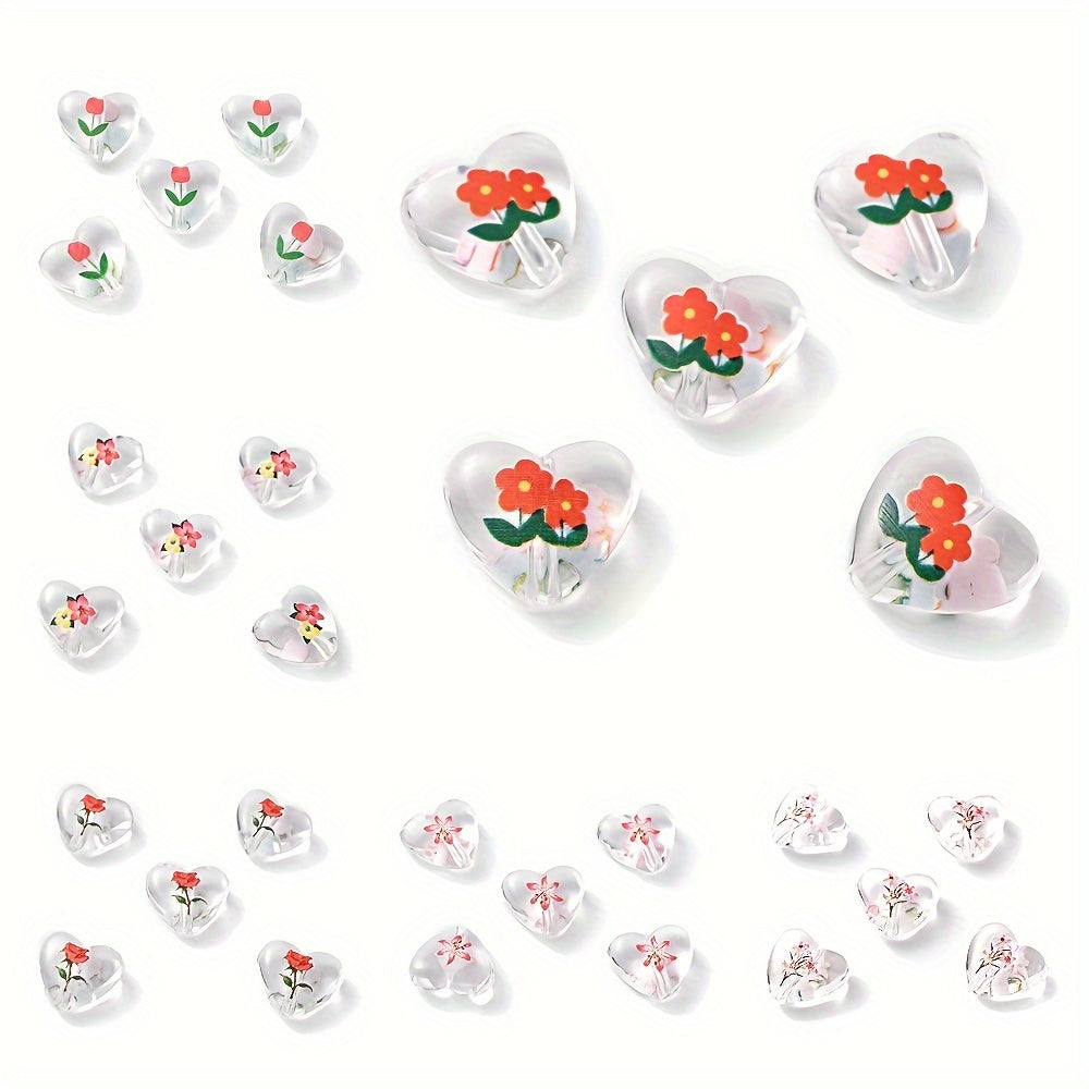 Transparent Acrylic Flower Beads