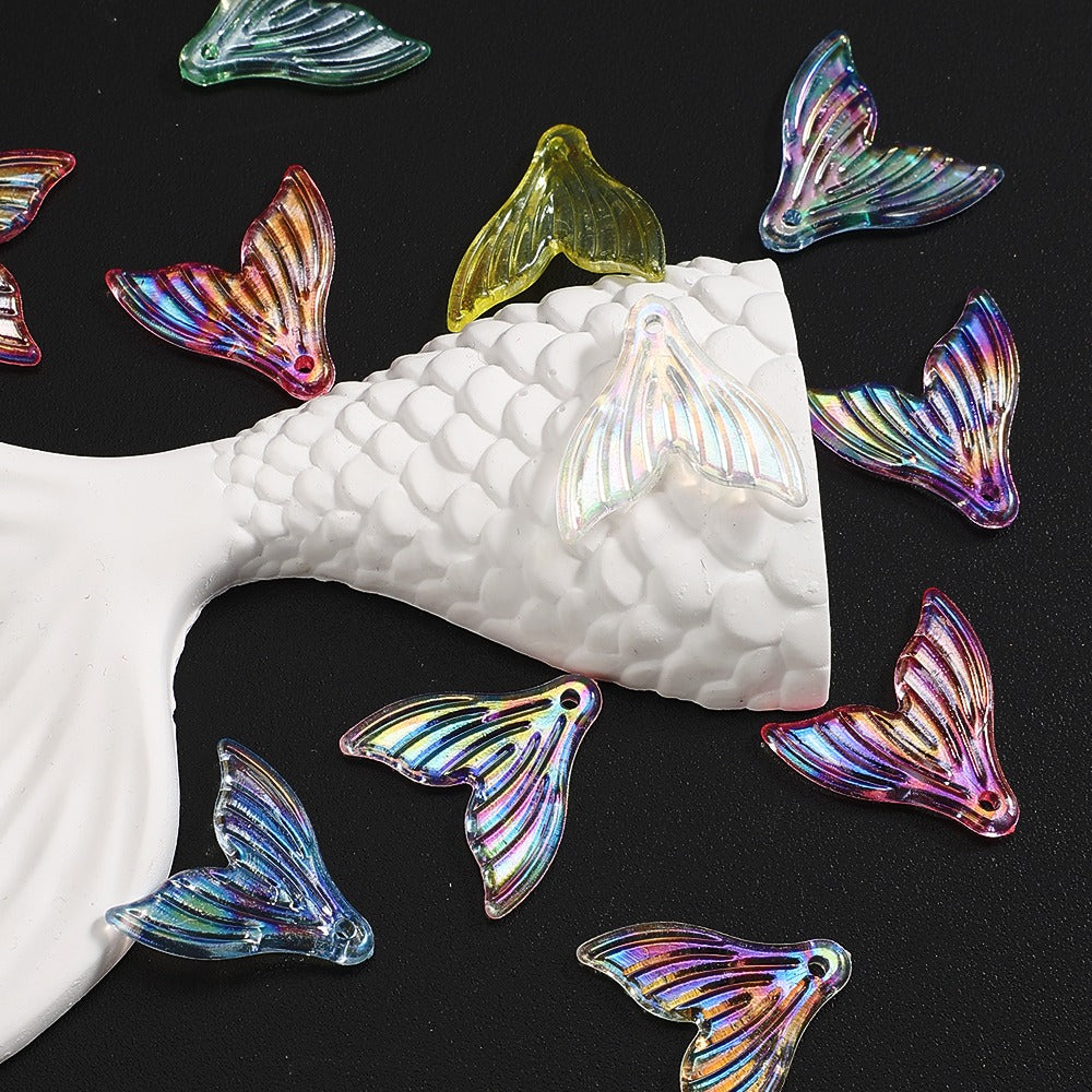 AB Mermaid Tail Pendant Charms