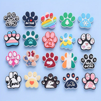 Dog Paw Silicone Focal Beads