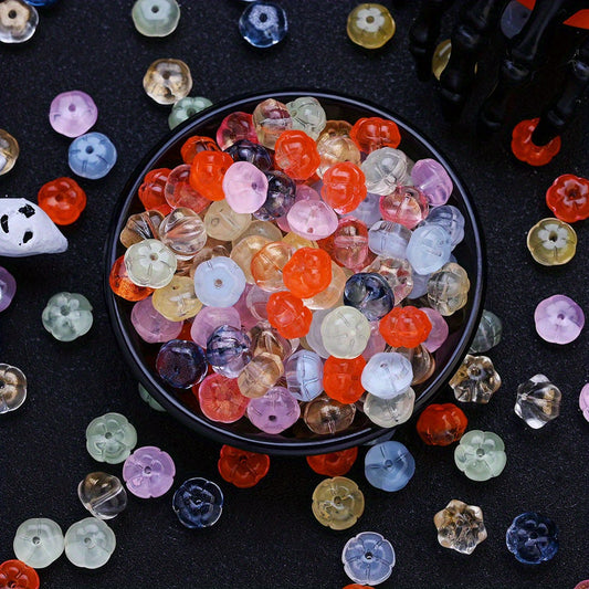 Halloween Pumpkin Czech Glass Beads