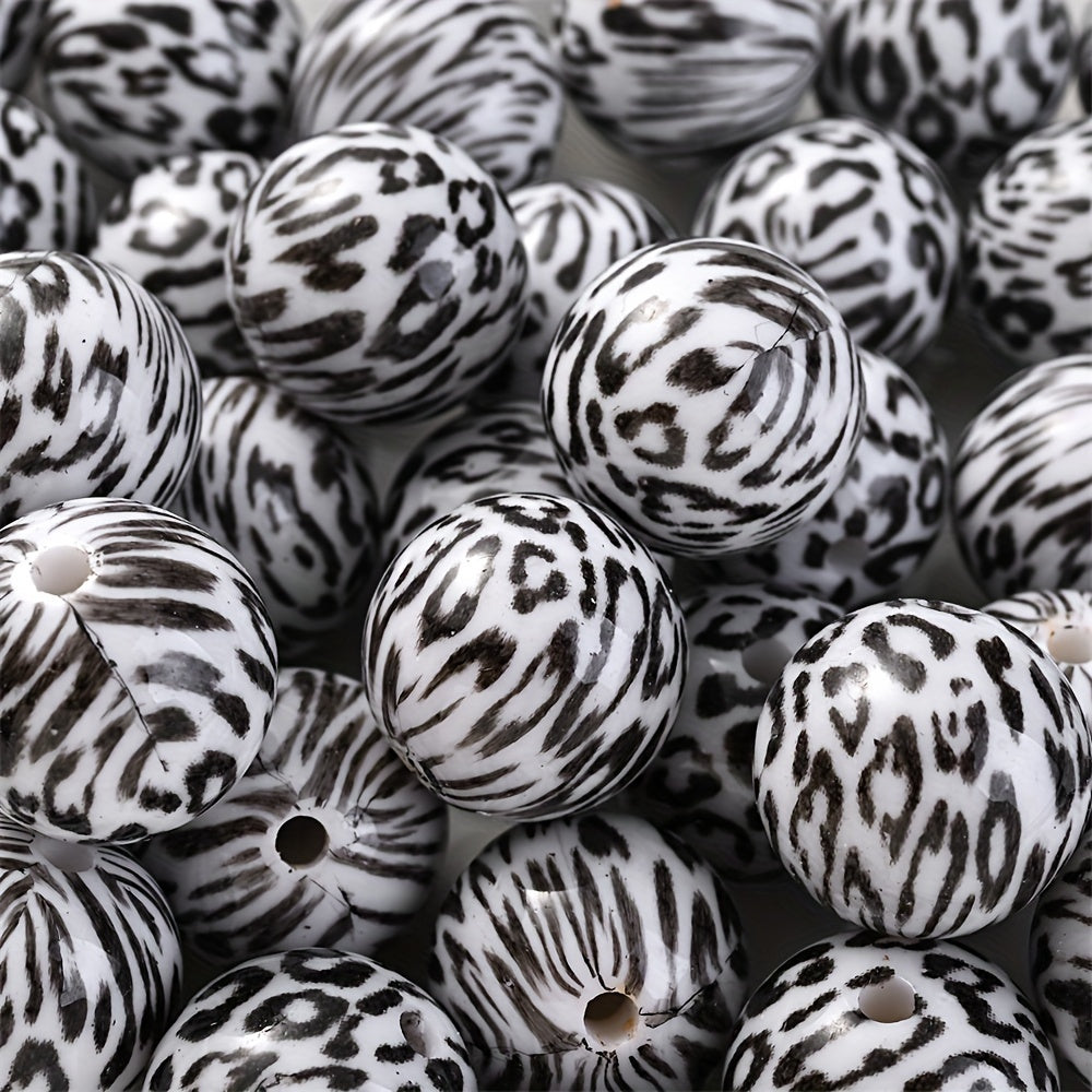 Leopard Print Acrylic Beads