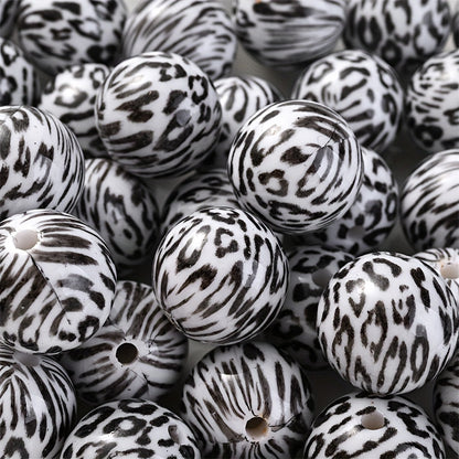 Leopard Print Acrylic Beads