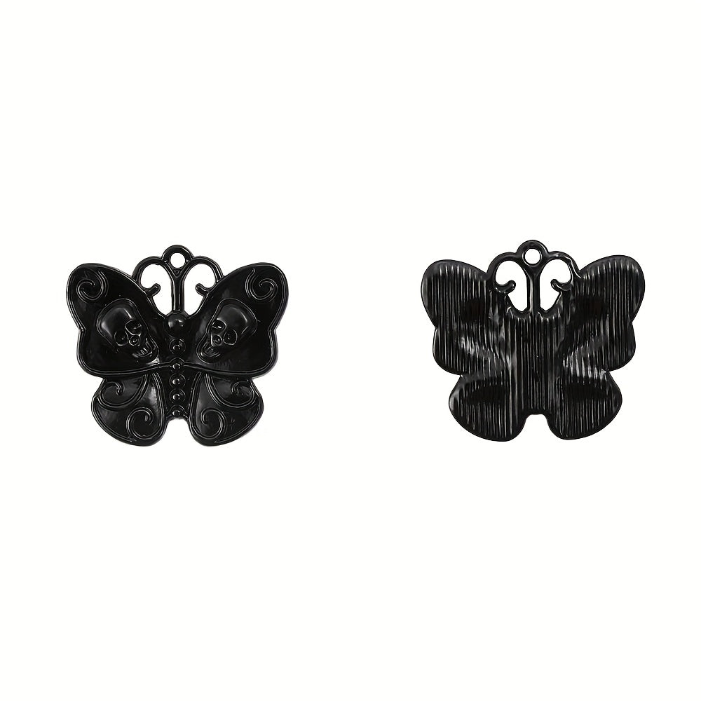 Halloween Skull Butterfly Charms