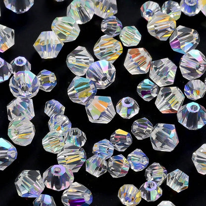 3/4 mm AB Glass Rhombus Beads