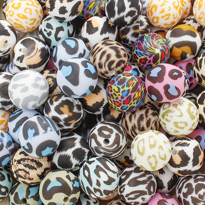 Watermark Leopard Silicone Beads