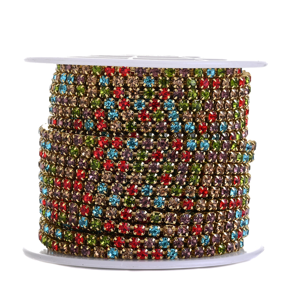 1 Roll 10 Yards Sparkling Rhinestone Chain Trim