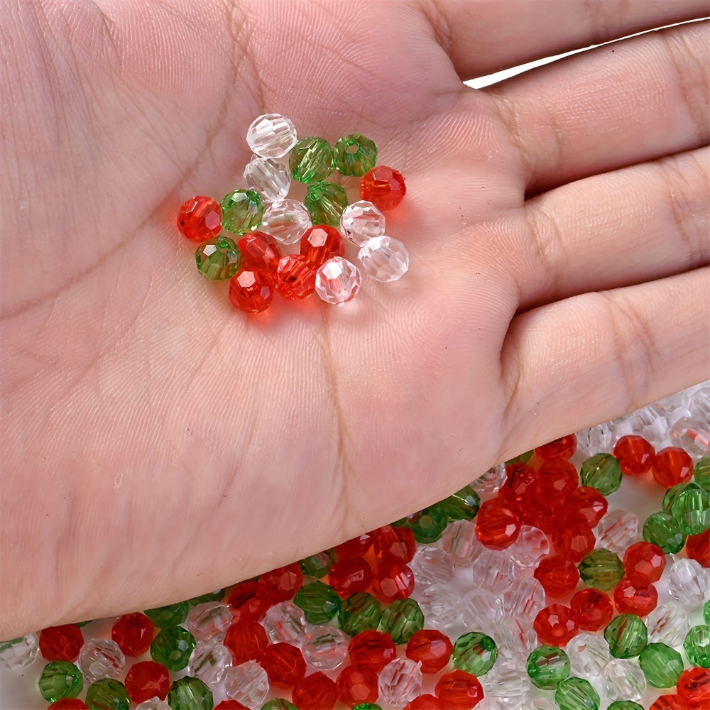 Christmas Faceted Acrylic Beads