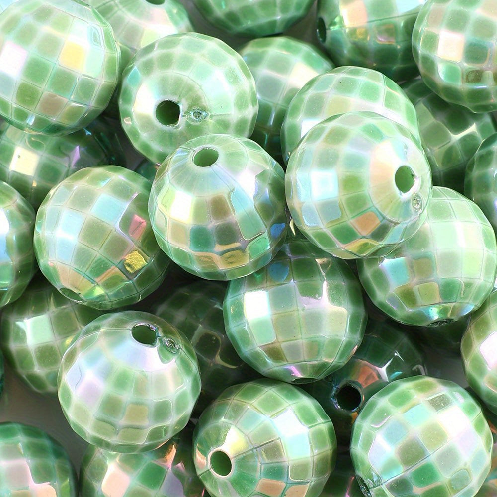UV Faceted Round Acrylic Beads
