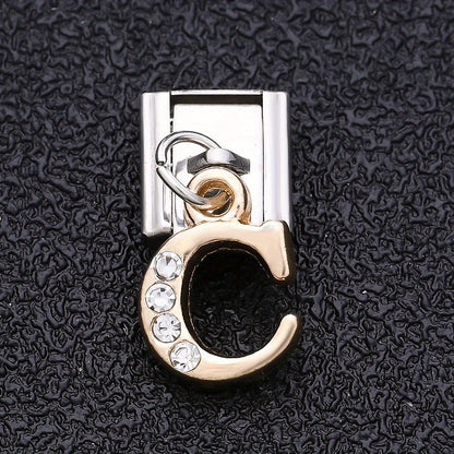 1PC Rhinestone A-Z Letter Modular Bracelet Charm Set
