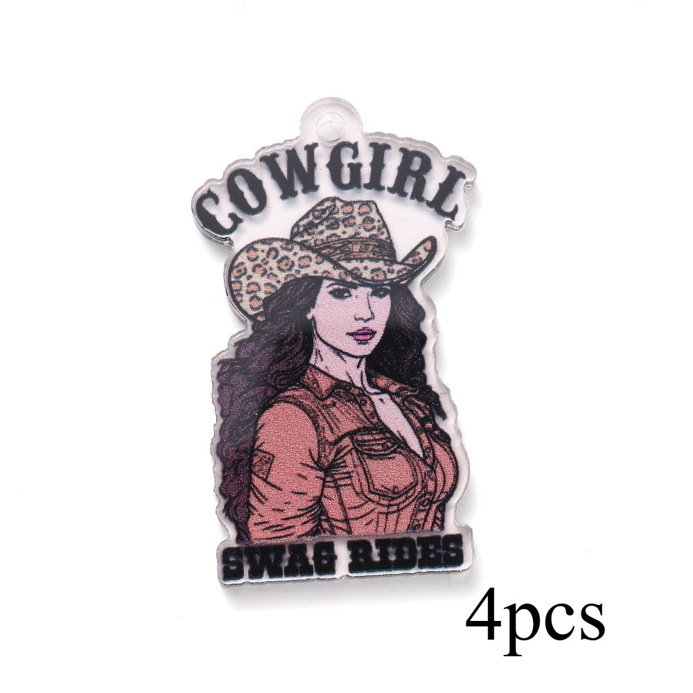 Cowboy Series Acrylic Charms