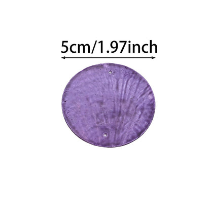 10-Piece Round Ocean Stone Pendants