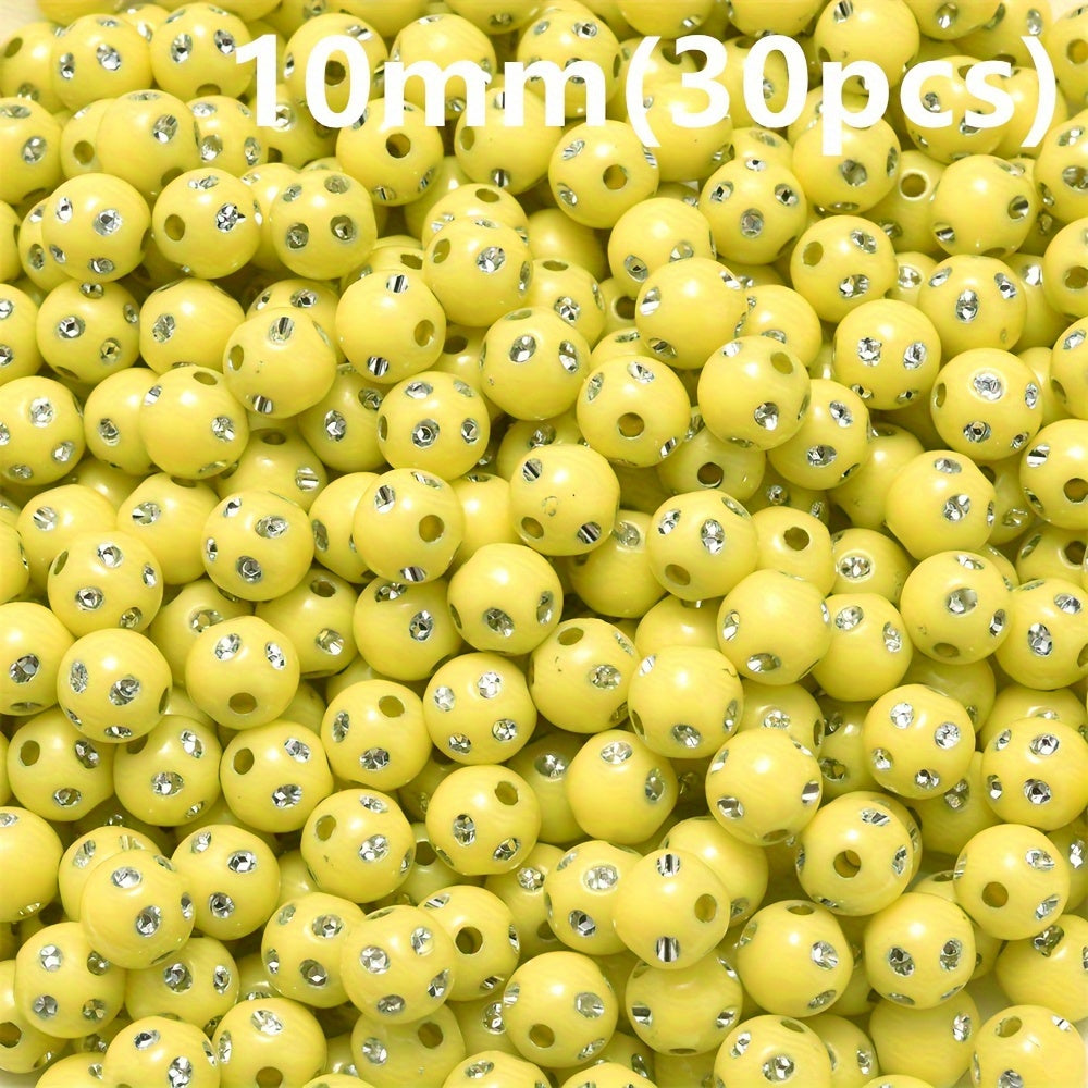 Mixed Acrylic Round Spacer Beads