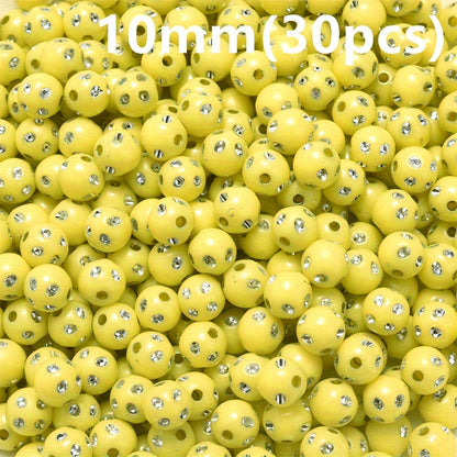 Mixed Acrylic Round Spacer Beads