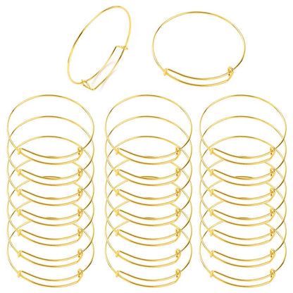 Adjustable Alloy Bangle Bracelets