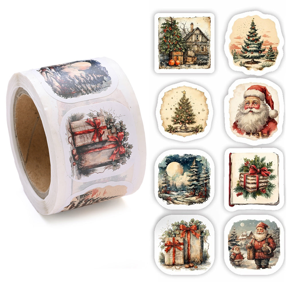 Christmas Pattern Roll Stickers