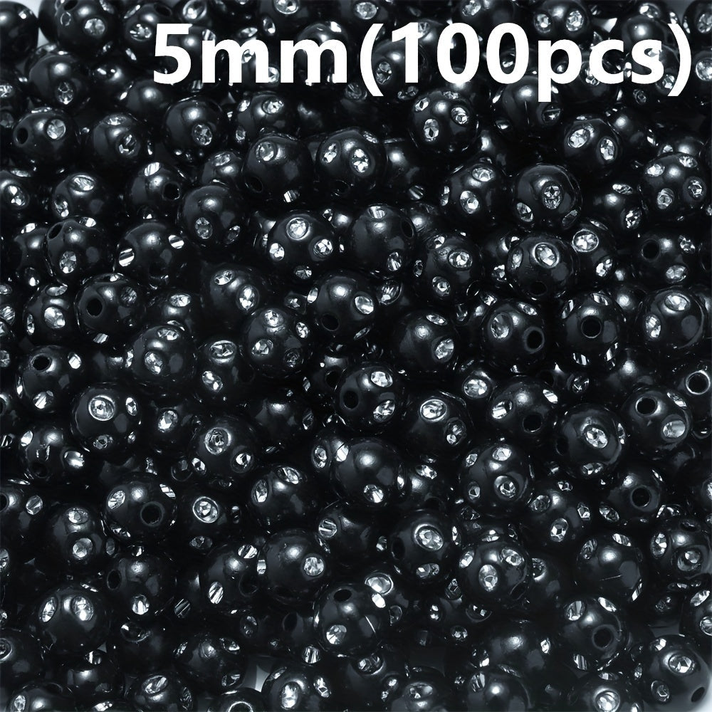 Mixed Acrylic Round Spacer Beads