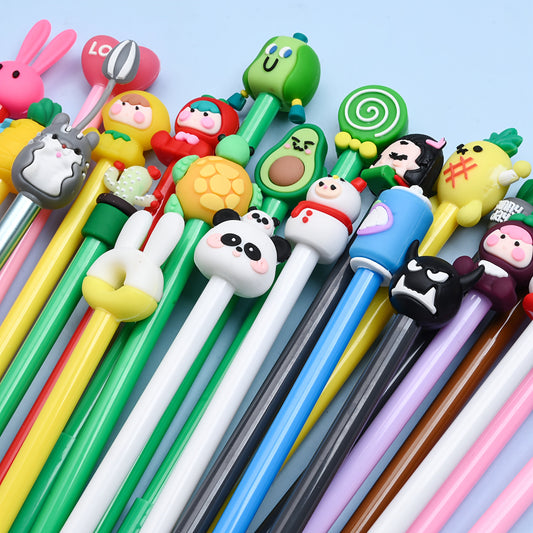 20-Piece Assorted Animal Silicone Gel Ink Pens