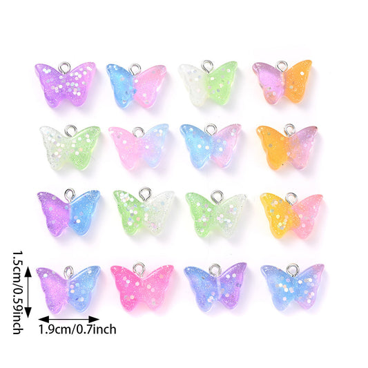 Dreamy Butterfly Resin Pendants