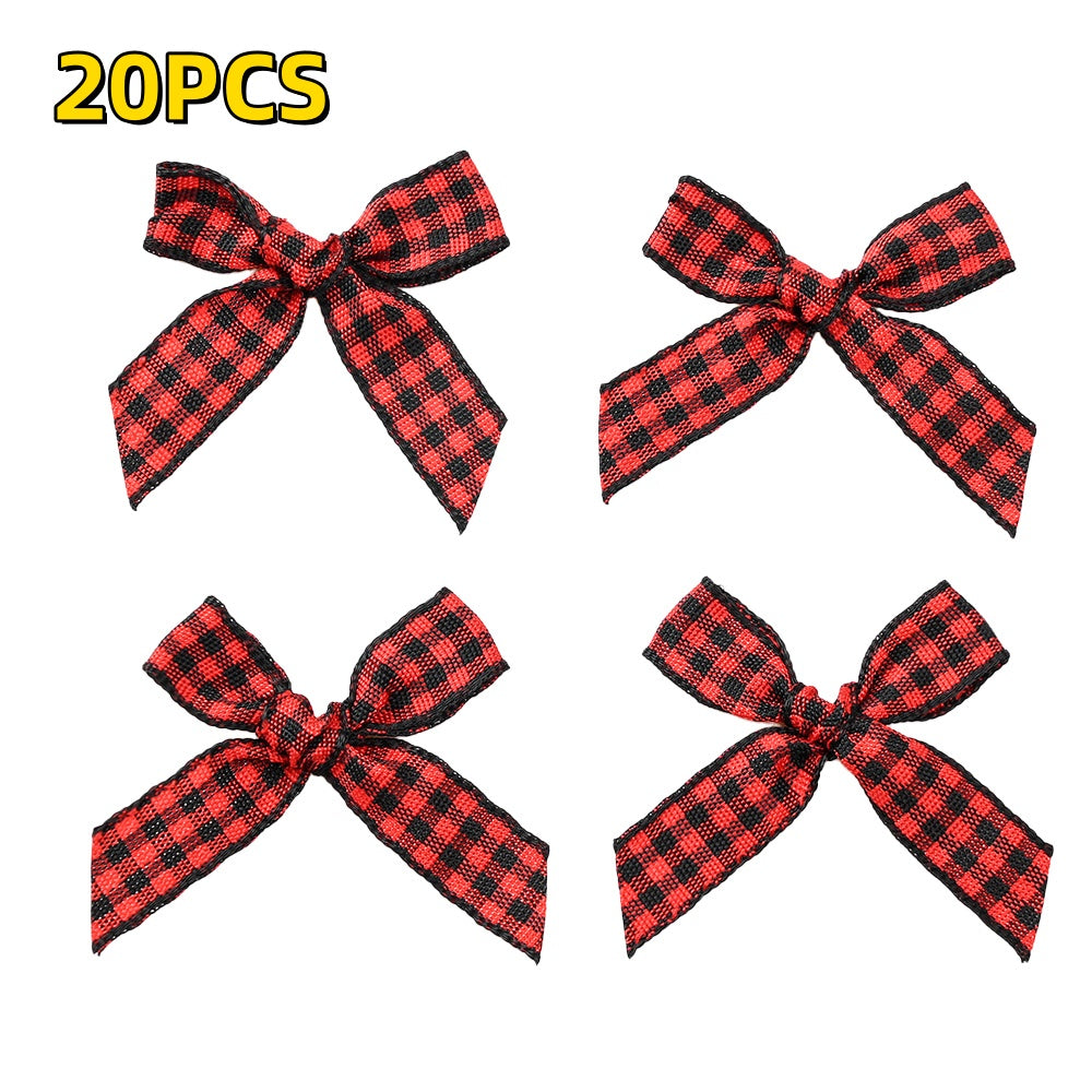 Christmas Plaid Bow Embellishments