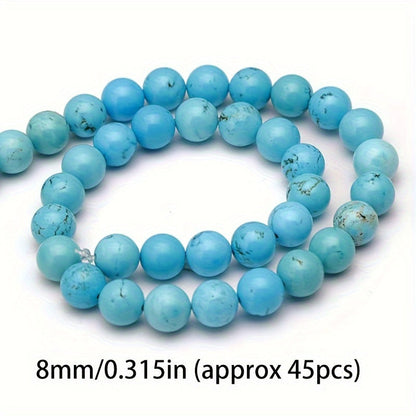 Blue Stone Round Spacer Beads