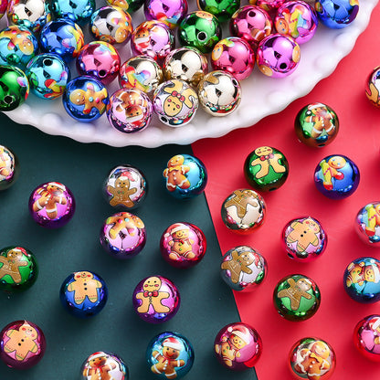 Christmas Gingerbread Man Acrylic Beads