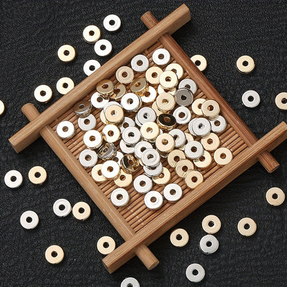 100PCS 8mm Round & Flat Wheel Plastic Spacer Bead Set