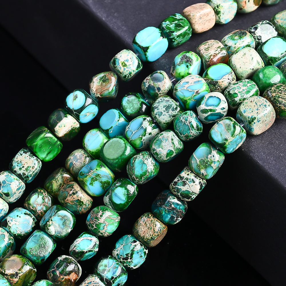 Dark Green Natural Stone Beads