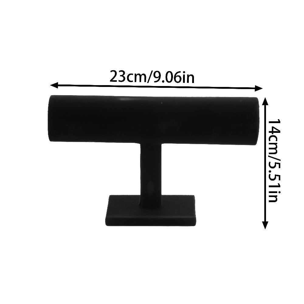 2PCS Black Velvet T-Bar Bracelet Display Stand