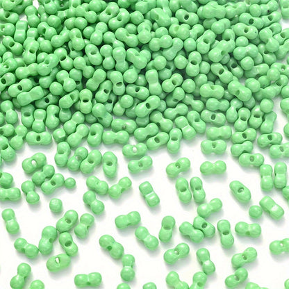 200PCS 3×6mm Mini Colorful Peanut Spacer Beads