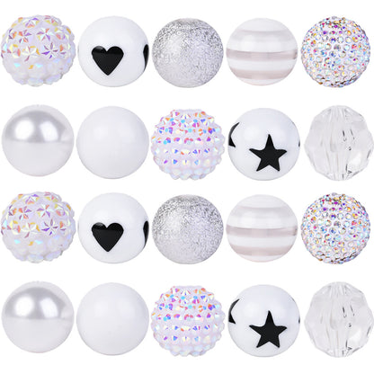 Multicolor 20 mm Thick Acrylic Round Beads