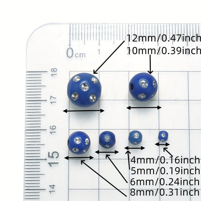 Mixed Acrylic Round Spacer Beads