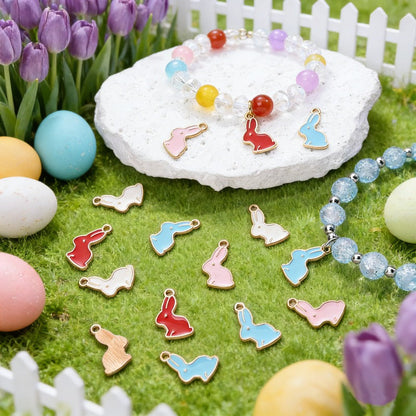 Easter Enamel Rabbit Pendants