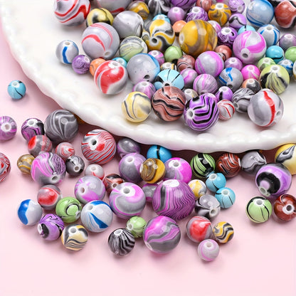 8–16mm Multicolor Round Acrylic Bead Set
