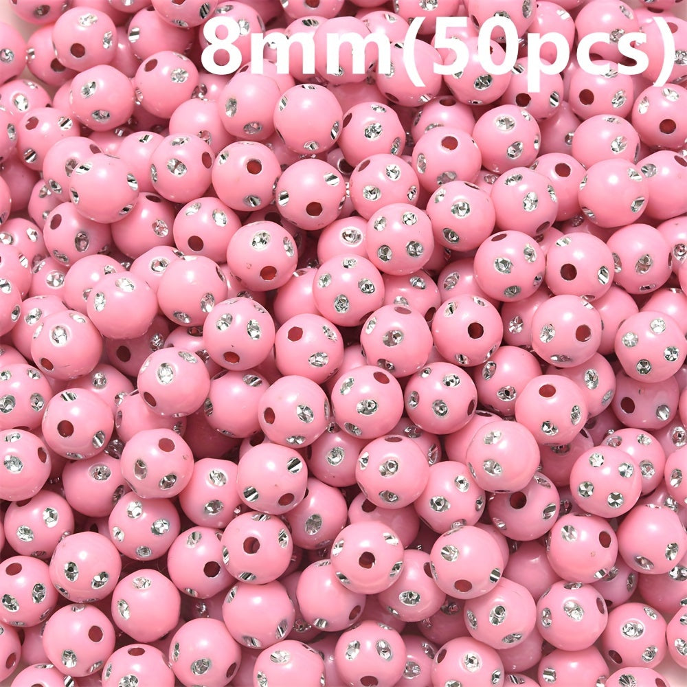 Mixed Acrylic Round Spacer Beads